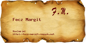 Fecz Margit névjegykártya